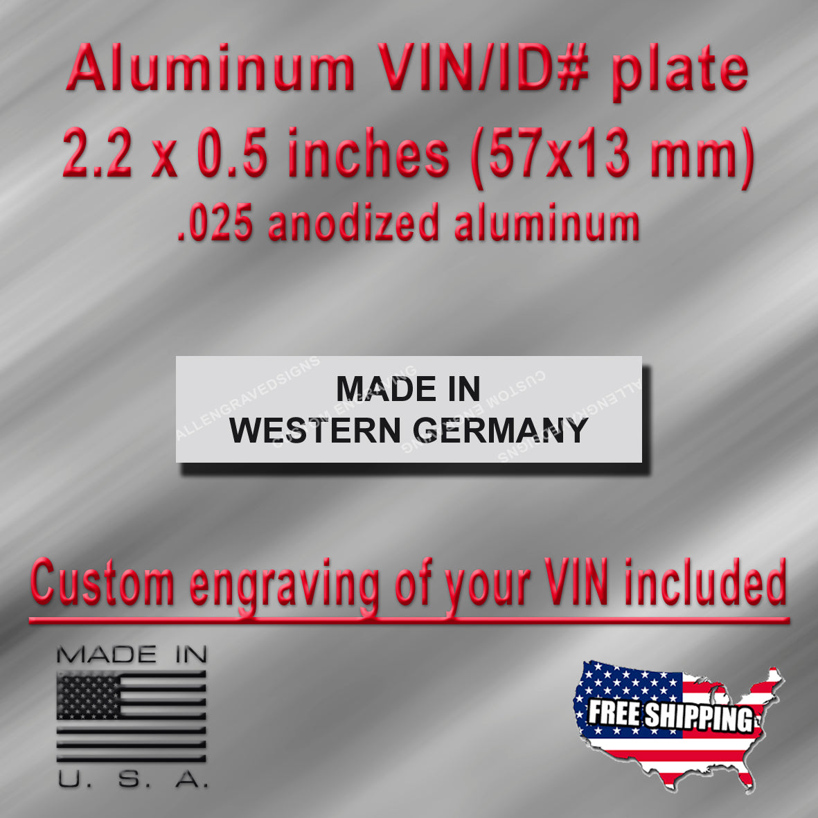 Replacement Volkswagen Tag "Made in West Germany"