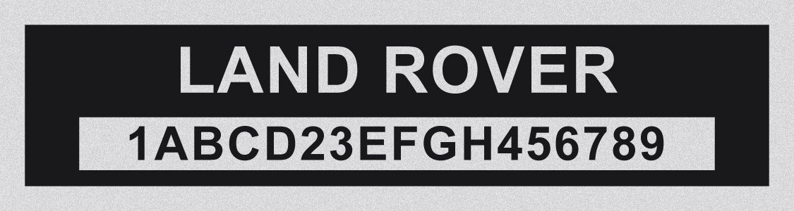 LAND ROVER Compatible VIN PLATE Replacement Aluminum id Tag with custom engraving included