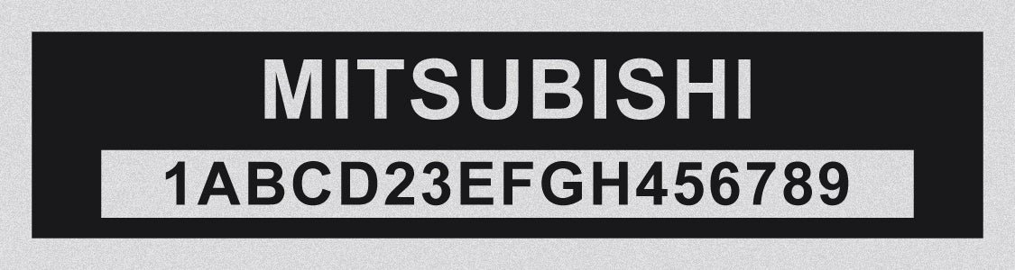 MITSUBISHI Compatible VIN PLATE Replacement Aluminum id Tag with custom engraving included