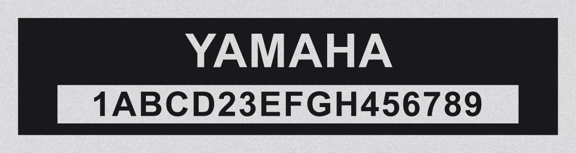 YAMAHA Compatible VIN PLATE Replacement Aluminum id Tag with custom engraving included