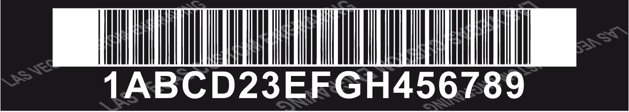 Dashboard / Windshield VIN PLATE With Barcode Vehicle Identification Number Aluminum id Tag with custom engraving included