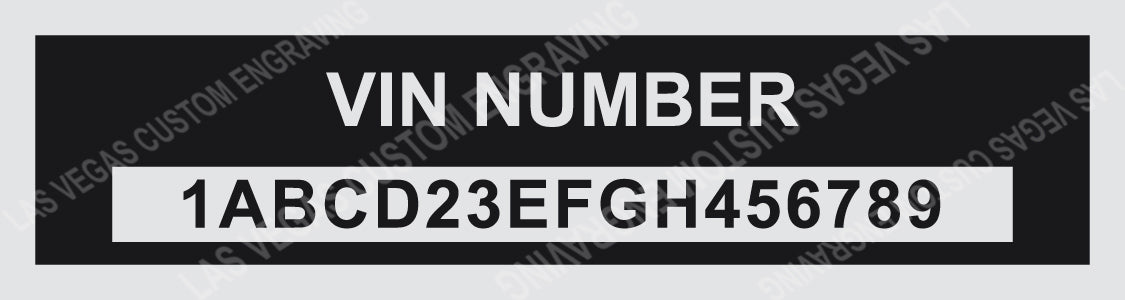 VIN PLATE Vehicle Identification Number Aluminum id Tag with custom engraving included