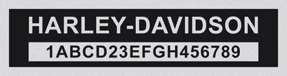 HARLEY DAVIDSON Compatible VIN PLATE Replacement Aluminum id Tag with custom engraving included