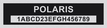 POLARIS Compatible VIN PLATE Replacement Aluminum id Tag with custom engraving included