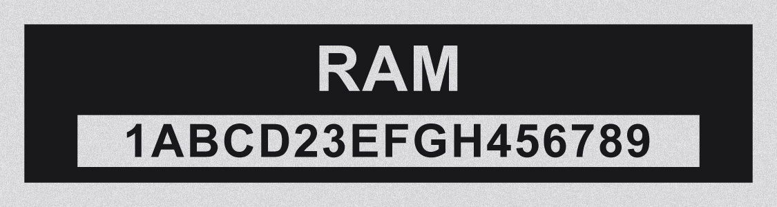 RAM Compatible VIN PLATE Replacement Aluminum id Tag with custom engraving included