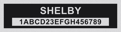 SHELBY Compatible VIN PLATE Replacement Aluminum id Tag with custom engraving included