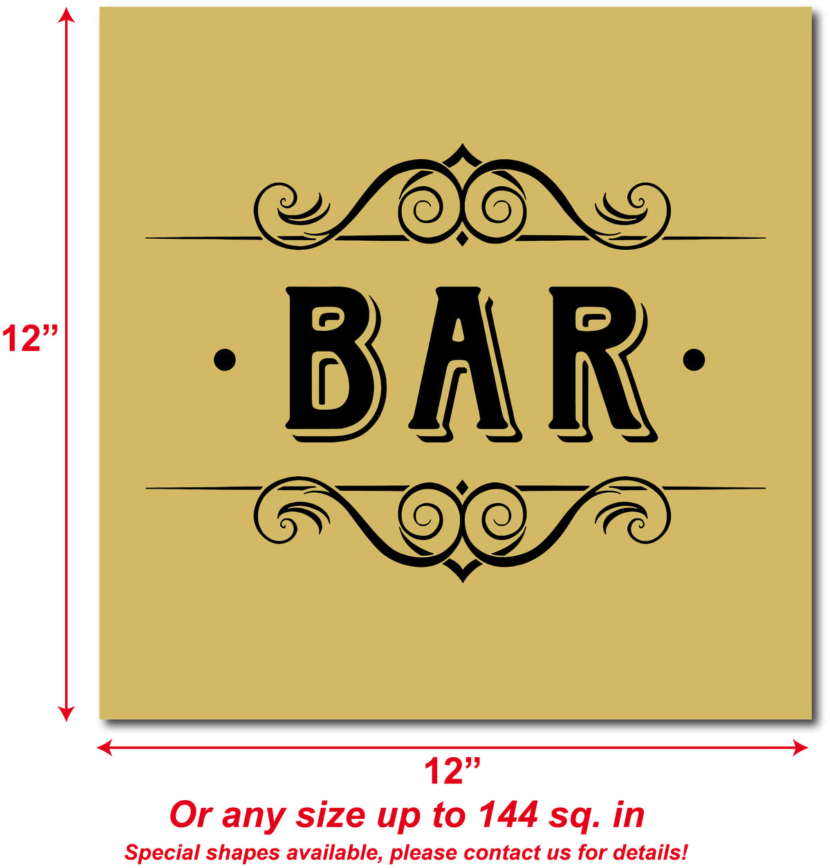 14x32 Sign Custom plastic sign - Size up to 12x12