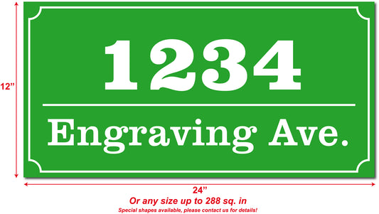 Custom plastic sign - Size up to 24x12" or 288 sq.in